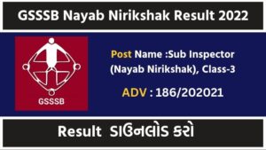 GSSSB Nayab Nirikshak Result 2022
