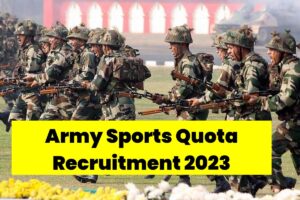 Army Sports Quota Recruitment 2023