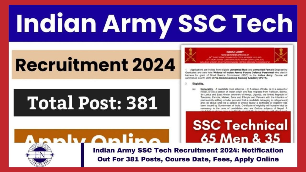 Indian Army SSC Tech Recruitment 2025