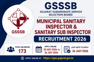 GSSSB Municipal Sanitary Inspector Recruitment 2026