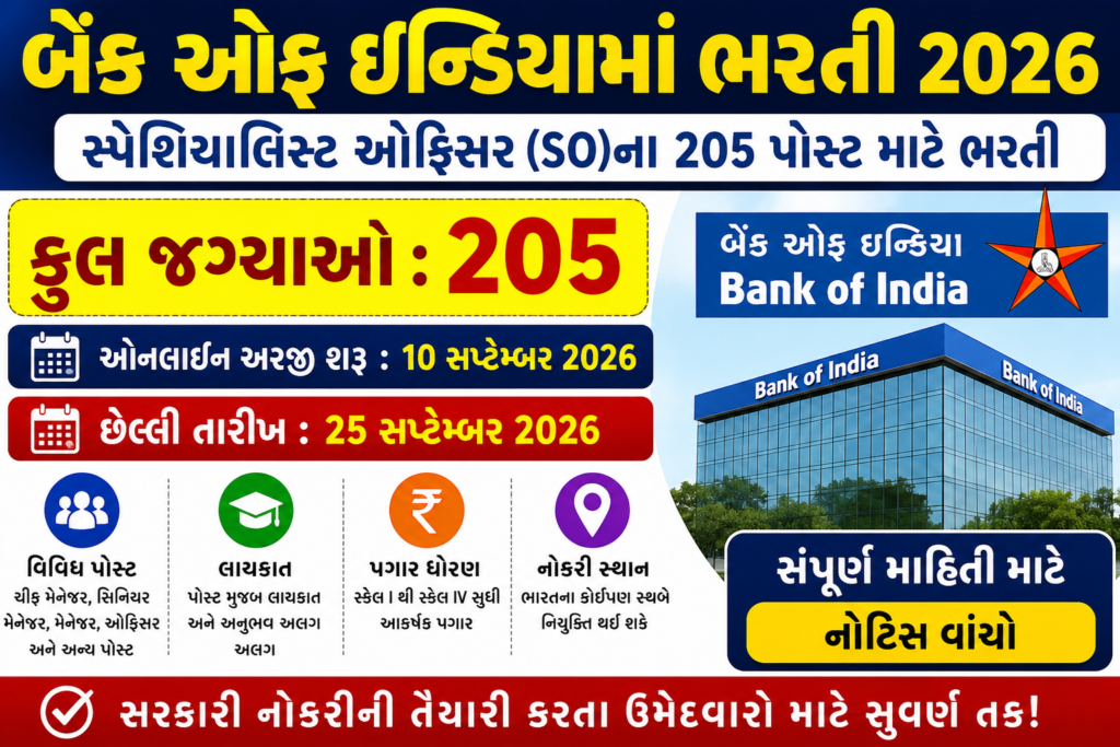 Bank of India SO Recruitment 2026