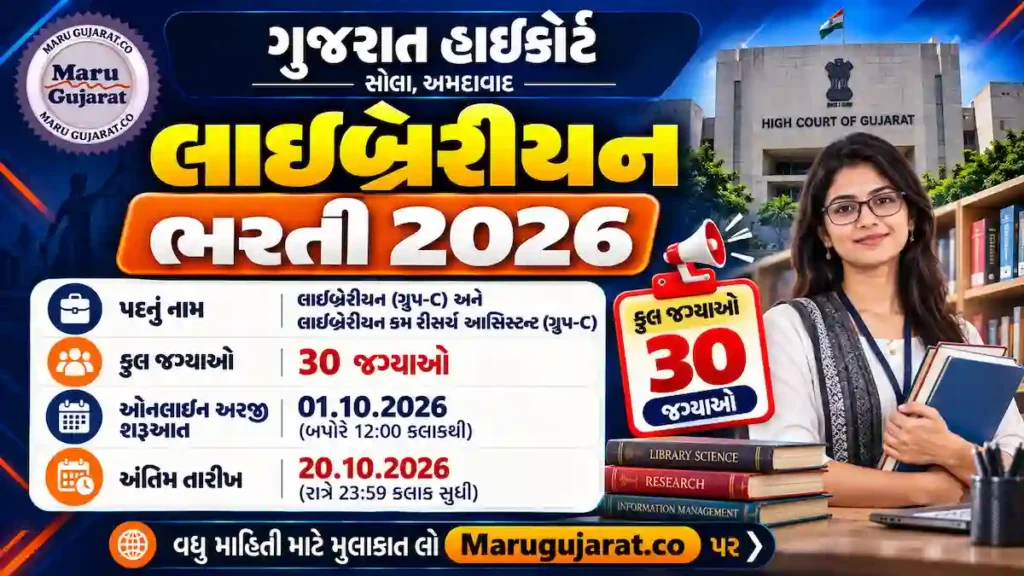 Gujarat High Court Librarian Recruitment 2026 