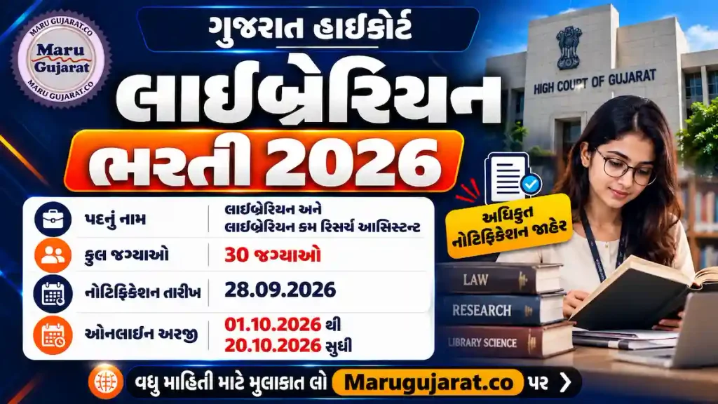 Gujarat High Court Librarian Recruitment 2026 